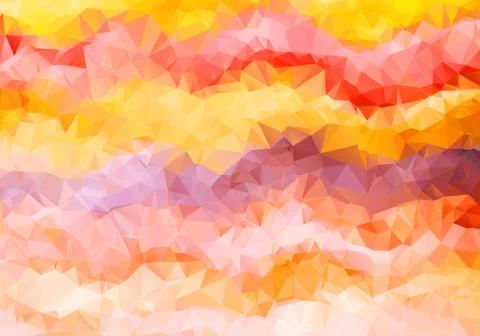 Polygonal colorful pattern of triangles. Geometric gradient background. Trian Stock Illustration