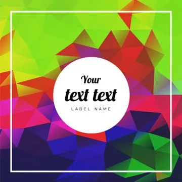 Polygonal crazy label Stock Illustration