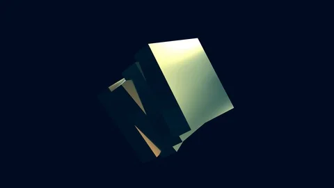 Polygonal cube rotation, digital technology and data program Stock Footage 128668809