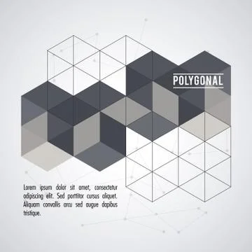 Polygonal design. Geometric shape design. , vector illustration Stock Illustration