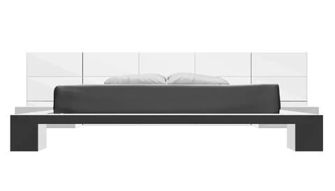 Polygonal drawing of double bed. Modern comfortable luxury furnitures for Stock Illustration