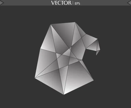 Polygonal Eagle Head Stock-Illustration