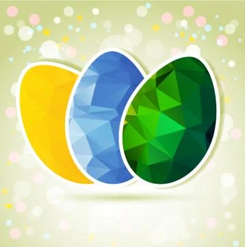 Polygonal eggs Stock Illustration