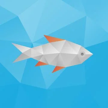 Polygonal fish Stock Illustration