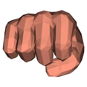 Polygonal fist in low poly technique Stock Illustration
