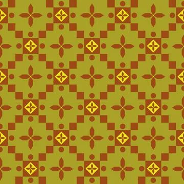 Polygonal floral geometric pattern seamless vector background Suitable Stock Illustration