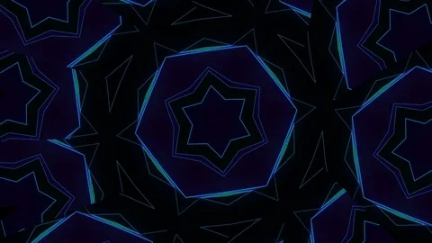 Polygonal Flower Kaleidoscope Stock Footage 83603576