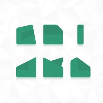 Polygonal font, flat font Stock Illustration