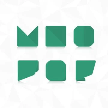 Polygonal font, flat font Illustrazione stock