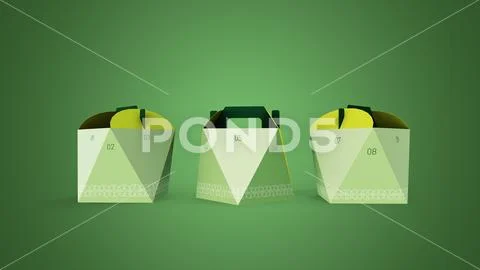 Polygonal Food Box Mockup Takeaway Gable Packaging PSD-Vorlage