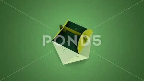 Polygonal Food Box Mockup Takeaway Gable Packaging PSD-Vorlage