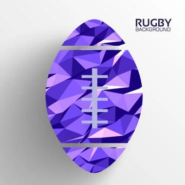 Polygonal football vector background concept. Illustration tampl Stock Illustration