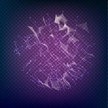 Polygonal form with dots 스톡 일러스트