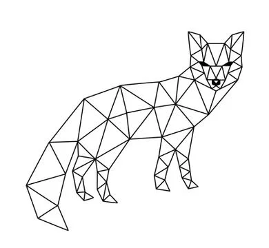 Polygonal fox Stock Illustration