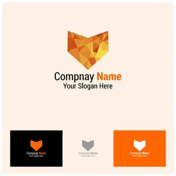 Polygonal Fox Logo Stock Illustration