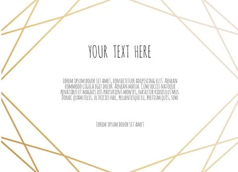 Polygonal frame, Frame border with copy space Stock Illustration