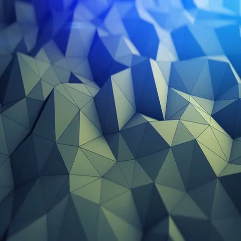 Polygonal geometric background seamles loop 3D render 4k UHD (3840x2160) Stock Footage 69552359