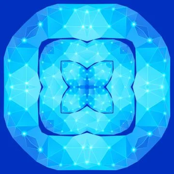 Polygonal geometric constellations Illustrazione stock