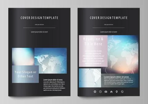 Polygonal geometric linear texture. Global network, dig data concept. Black c 스톡 일러스트