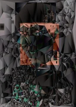 Polygonal geometric pattern triangles background Illustrazione stock