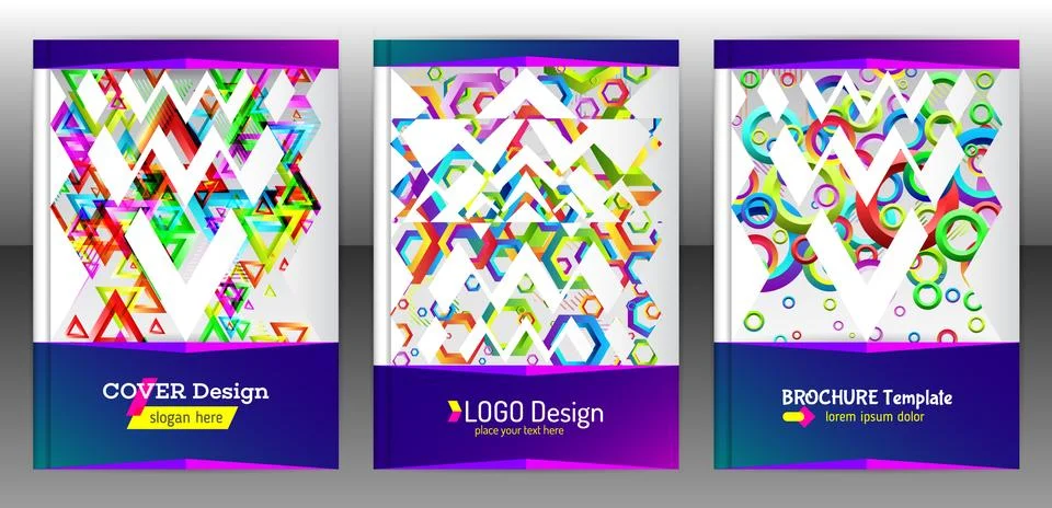 Polygonal geometric shape brochure background. Stock Illustration