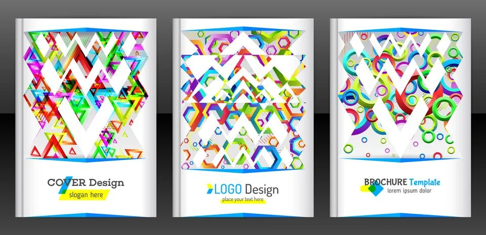 Polygonal geometric shape brochure background. Stock Illustration