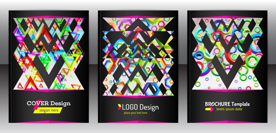 Polygonal geometric shape brochure background. Stock Illustration