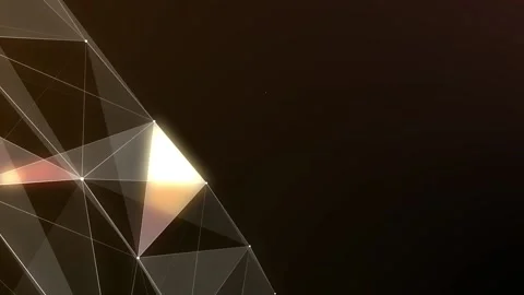 Polygonal gold, amber background, diamond glass background Video stock 96765239