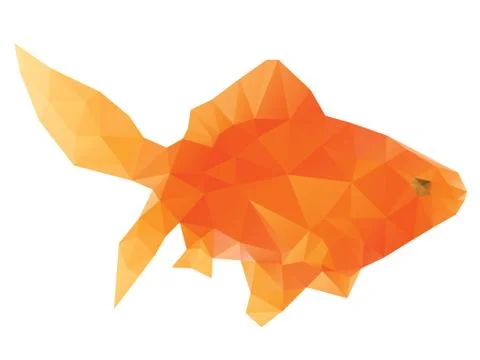 Polygonal Gold Fish イラスト素材