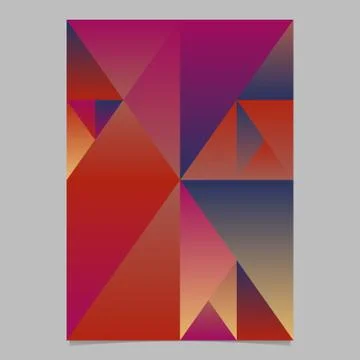 Polygonal gradient triangle mosaic poster template background Иллюстрация