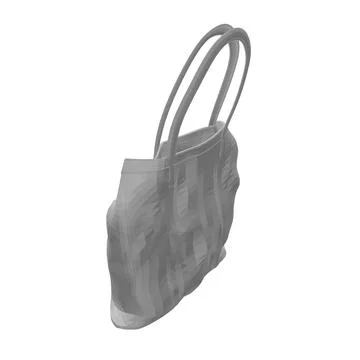 Polygonal gray bag vector illustration. Ladies fashion bag. Shopping bag icon. Stock Illustration