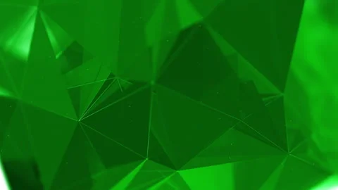 Polygonal green elements. Abstract looped animation of triangles. Stock Footage 242995494