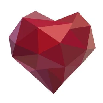 Polygonal heart Stock Illustration