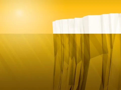 Polygonal iceberg, 3d Stock Illustration