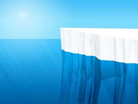 Polygonal iceberg, 3d Stock Illustration