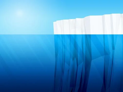 Polygonal iceberg, 3d Stock Illustration