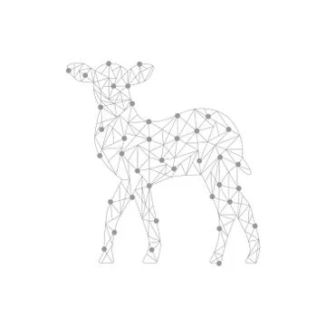 Polygonal illustration of deer Stock Illustration