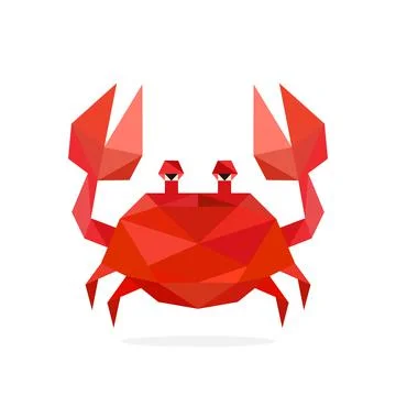 Polygonal image of crab. vector illustration Stock Illustration