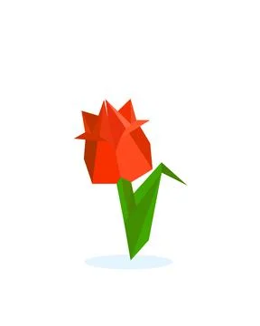 Polygonal image of a flower. vector illustration Stock Illustration