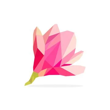 Polygonal image of a flower. vector illustration Stock Illustration