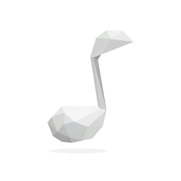 Polygonal image of musical notes. logo vector illustration Illustrazione stock