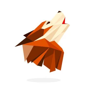 Polygonal image of wolf. vector illustration Illustrazione stock