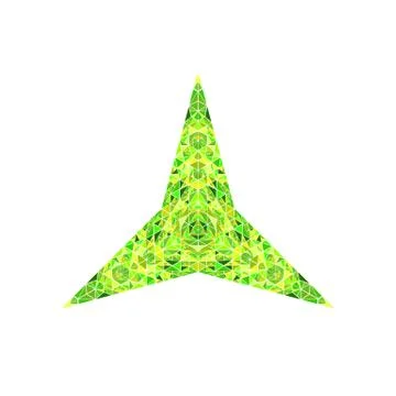 Polygonal isolated abstract geometrical triangle ornament star shape Stock Illustration