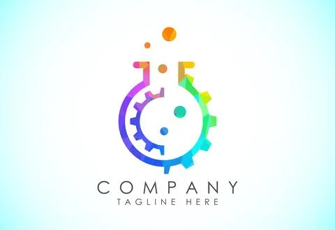 Polygonal lab logo design vector template, Low poly lab logo science vector.. Stock Illustration