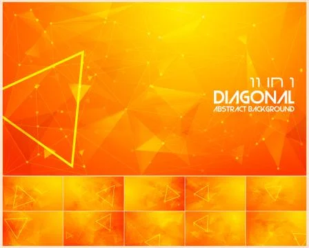 Polygonal line and low poly abstract background Stock Illustration