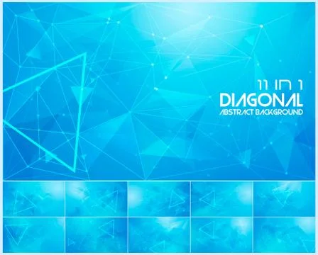 Polygonal line and low poly abstract background Stock Illustration