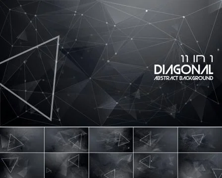 Polygonal line and low poly abstract background Stock Illustration