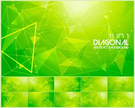 Polygonal line and low poly abstract background Stock Illustration