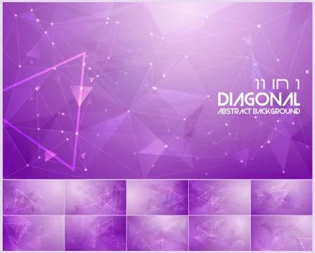 Polygonal line and low poly abstract background Stock Illustration