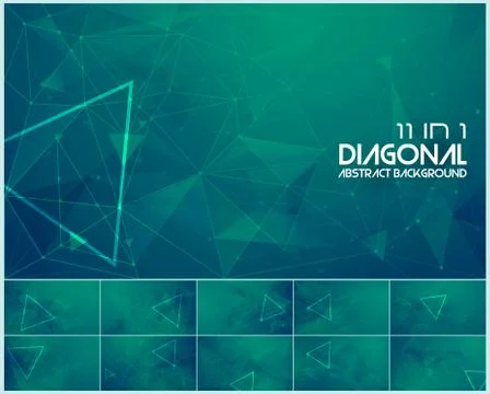 Polygonal line and low poly abstract background Stock Illustration